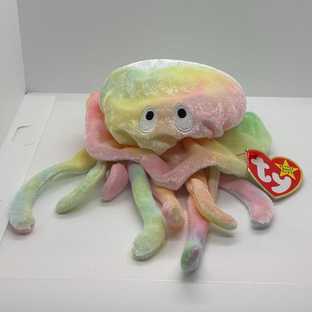 RARE 1998 Ty Beanie Baby, Jellyfish "Goochy," Limited Variant + Tag Error
